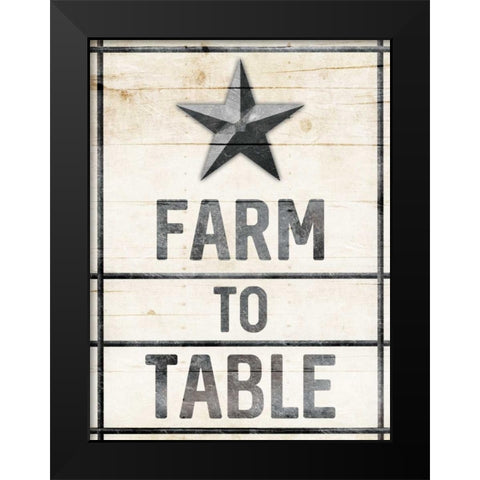 Star Farm Black Modern Wood Framed Art Print by Villa, Milli