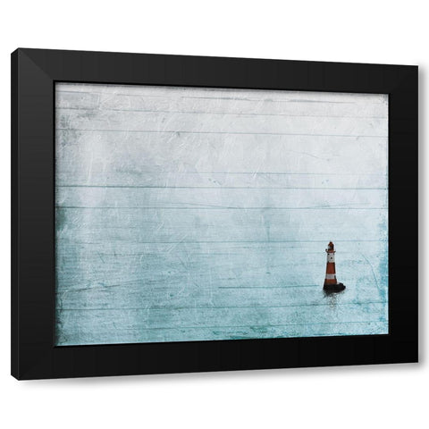 Watching The Sea Black Modern Wood Framed Art Print by Villa, Mlli
