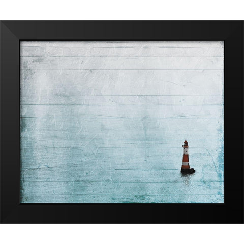 Watching The Sea Black Modern Wood Framed Art Print by Villa, Mlli