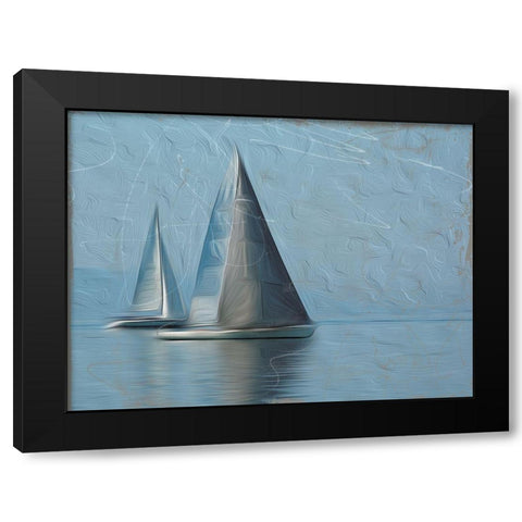Together At Sea Black Modern Wood Framed Art Print by Villa, Mlli