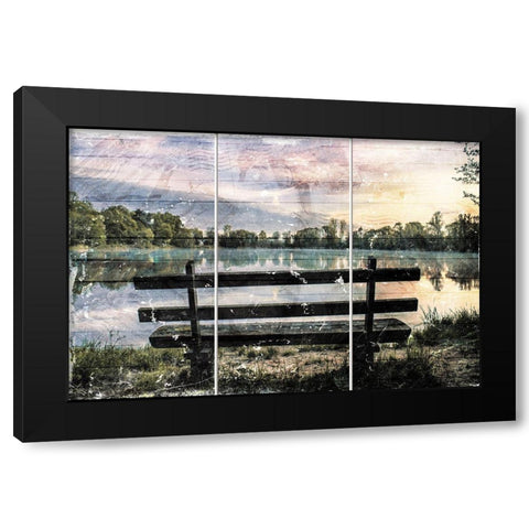 Take A Seat Black Modern Wood Framed Art Print by Villa, Mlli