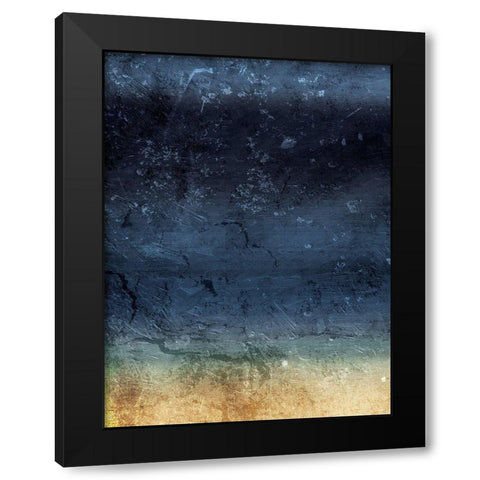 Midnight Gold Black Modern Wood Framed Art Print by Villa, Mlli