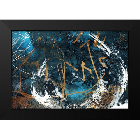 Splash Black Modern Wood Framed Art Print by Villa, Milli