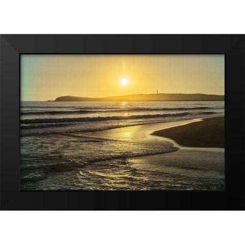 Beach Sun Black Modern Wood Framed Art Print by Villa, Mlli