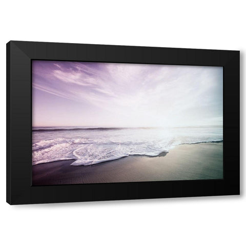 The Waves Black Modern Wood Framed Art Print by Villa, Mlli