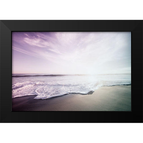 The Waves Black Modern Wood Framed Art Print by Villa, Mlli