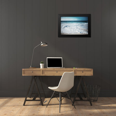 Close Waves Black Modern Wood Framed Art Print by Villa, Milli