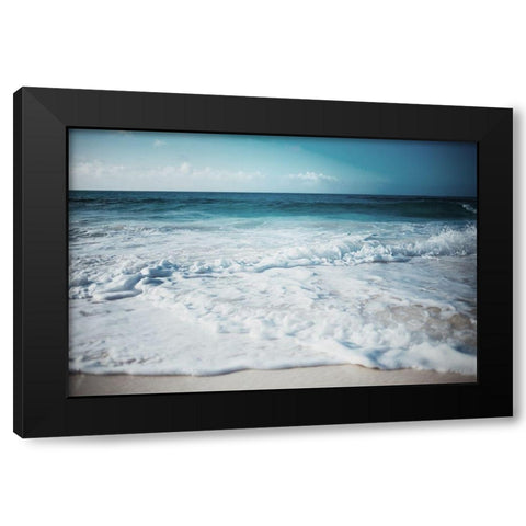 Close Waves Black Modern Wood Framed Art Print with Double Matting by Villa, Milli