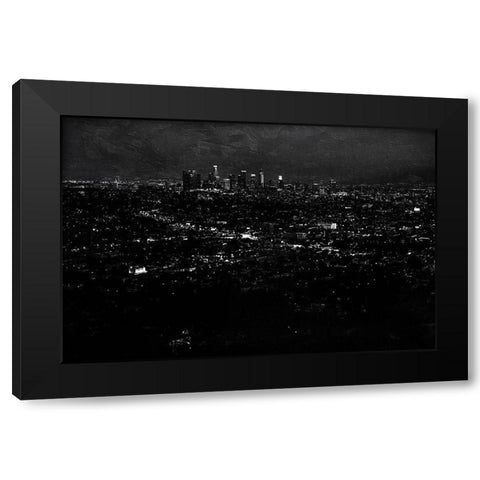 LA Nightlife Black Modern Wood Framed Art Print with Double Matting by Villa, Mlli