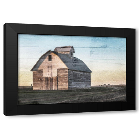 Sunset Barn Black Modern Wood Framed Art Print by Villa, Mlli