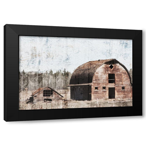 Broken Down Barn Black Modern Wood Framed Art Print by Villa, Mlli