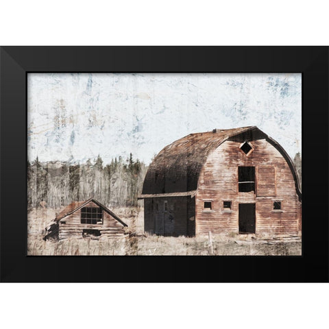Broken Down Barn Black Modern Wood Framed Art Print by Villa, Mlli