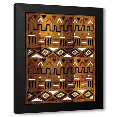 Wood Tribe Black Modern Wood Framed Art Print by Villa, Mlli