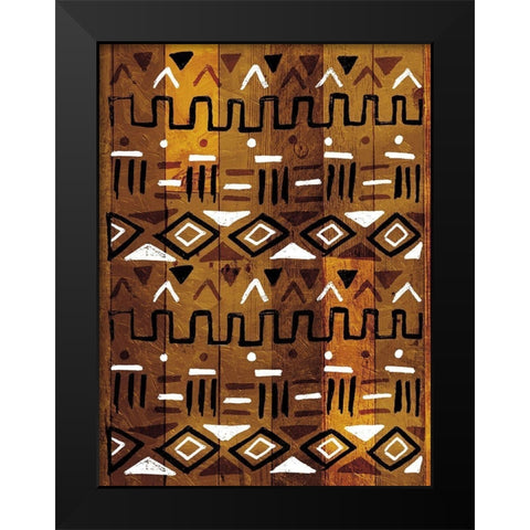 Wood Tribe Black Modern Wood Framed Art Print by Villa, Mlli