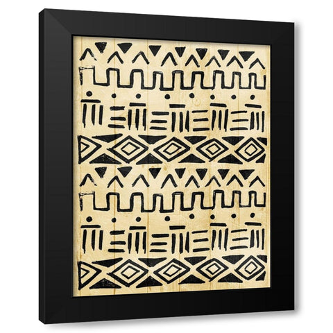 Tribe Light Black Modern Wood Framed Art Print with Double Matting by Villa, Mlli