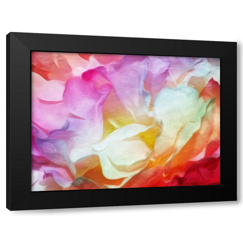Colorful Blend Black Modern Wood Framed Art Print by Villa, Mlli