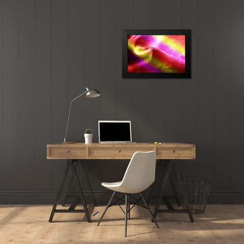 Color Swirl Black Modern Wood Framed Art Print by Villa, Mlli