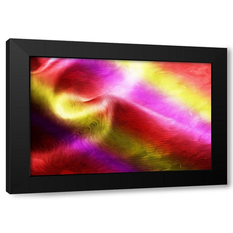 Color Swirl Black Modern Wood Framed Art Print with Double Matting by Villa, Mlli