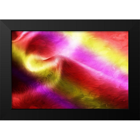 Color Swirl Black Modern Wood Framed Art Print by Villa, Mlli