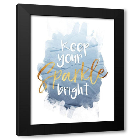 Sparkle Black Modern Wood Framed Art Print with Double Matting by Villa, Mlli