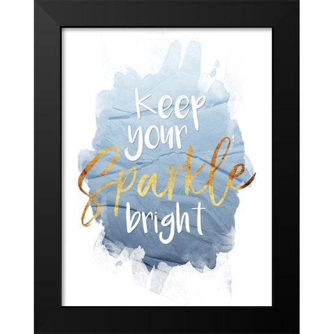 Sparkle Black Modern Wood Framed Art Print by Villa, Mlli