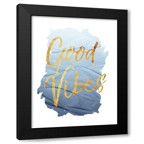 Vibes Black Modern Wood Framed Art Print with Double Matting by Villa, Mlli