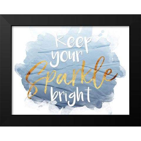 Sparkle Horizontal Black Modern Wood Framed Art Print by Villa, Mlli