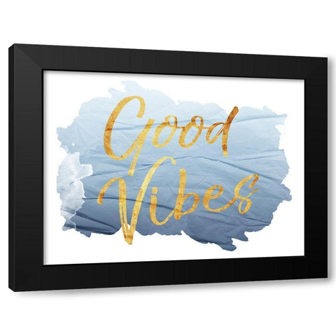 Vibes Horizontal Black Modern Wood Framed Art Print with Double Matting by Villa, Mlli