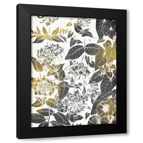 Look Through The Flowers Black Modern Wood Framed Art Print by Villa, Mlli