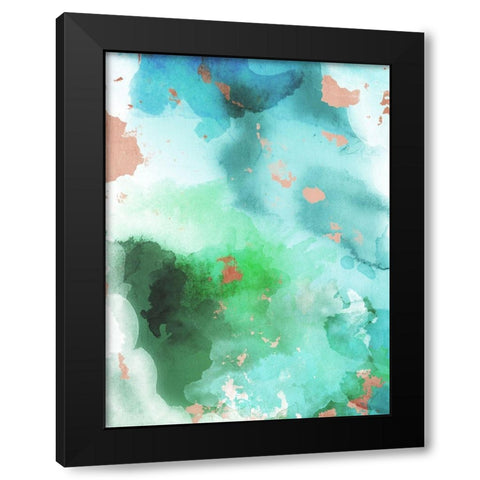 Abstract Watercolors Black Modern Wood Framed Art Print with Double Matting by Villa, Mlli