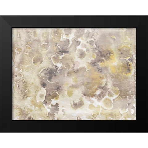 Soft Flower Bursts Black Modern Wood Framed Art Print by Villa, Mlli