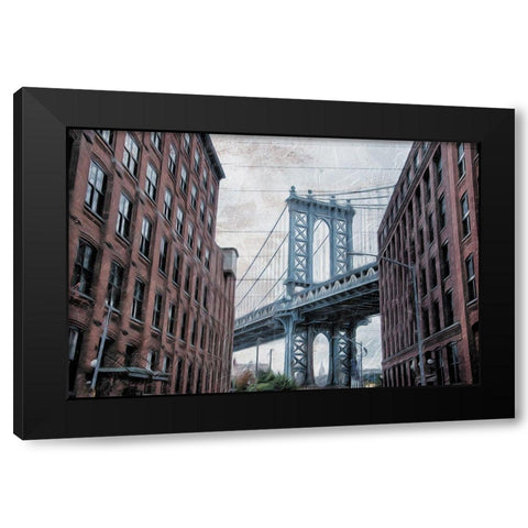 I See A Bridge Black Modern Wood Framed Art Print by Villa, Mlli