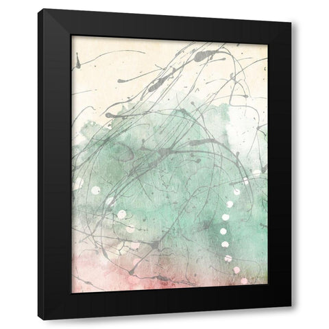 Splattter Ice Cream Black Modern Wood Framed Art Print by Villa, Mlli