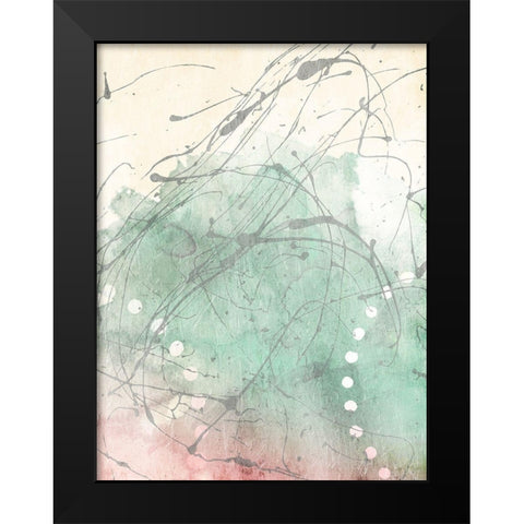 Splattter Ice Cream Black Modern Wood Framed Art Print by Villa, Mlli