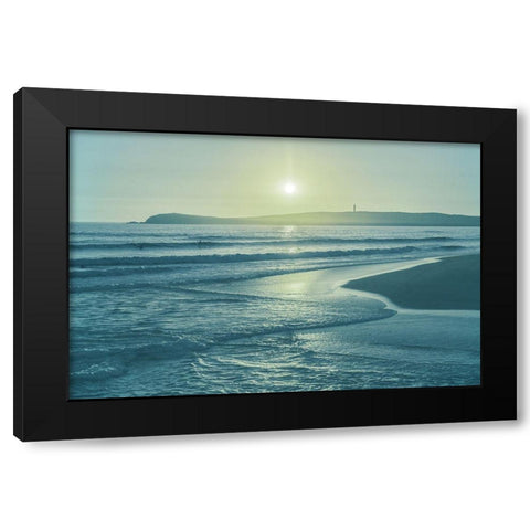 Soft Beach Sun Black Modern Wood Framed Art Print by Villa, Mlli