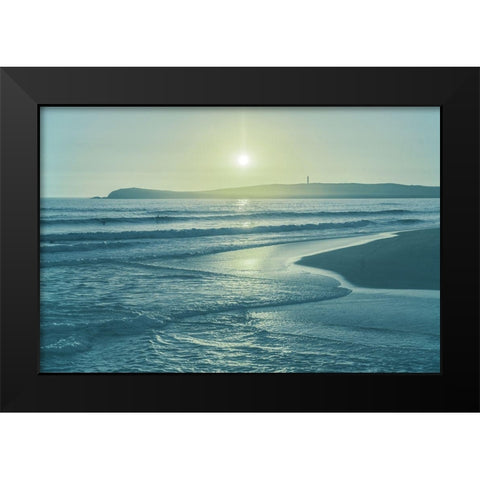 Soft Beach Sun Black Modern Wood Framed Art Print by Villa, Mlli