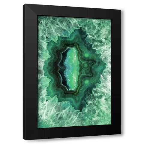 Emerald Look Black Modern Wood Framed Art Print by Villa, Mlli