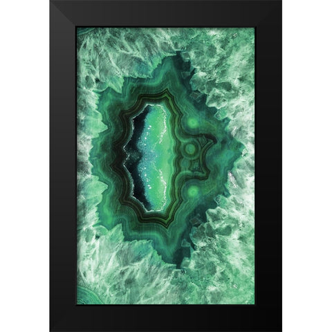 Emerald Look Black Modern Wood Framed Art Print by Villa, Mlli