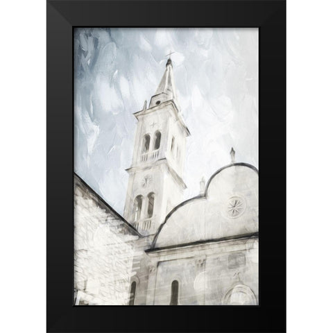 Look At The Church Black Modern Wood Framed Art Print by Villa, Mlli