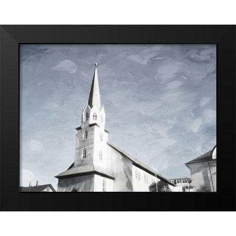 High Church Black Modern Wood Framed Art Print by Villa, Mlli