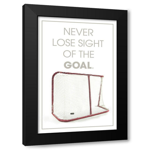 Sight Of Goal Black Modern Wood Framed Art Print with Double Matting by Villa, Mlli