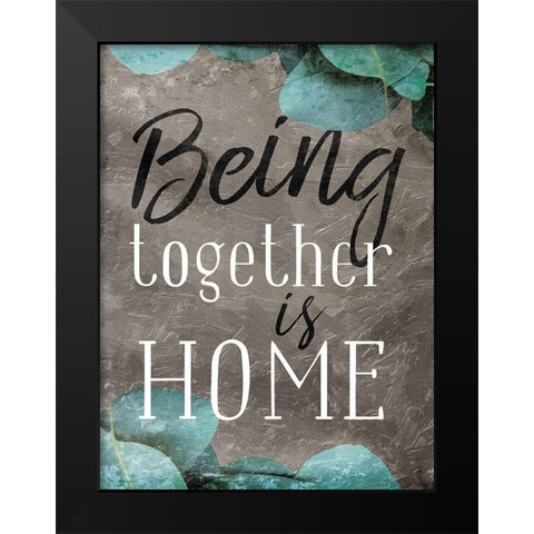 Being Together Black Modern Wood Framed Art Print by Villa, Mlli