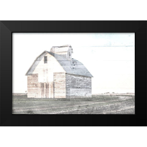 Sunset White Barn Black Modern Wood Framed Art Print by Villa, Mlli
