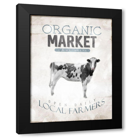 Organic Market Black Modern Wood Framed Art Print by Villa, Mlli