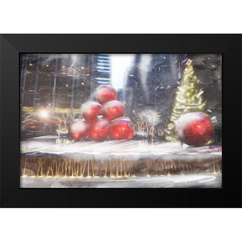 Street Ornaments Black Modern Wood Framed Art Print by Villa, Mlli