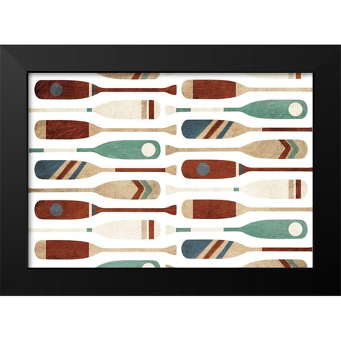 More Oars Turned Black Modern Wood Framed Art Print by Villa, Mlli