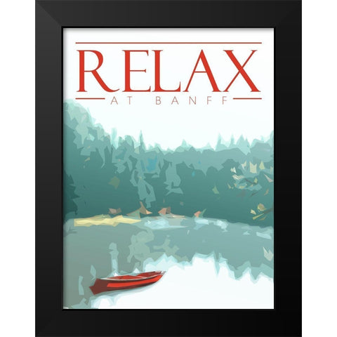 Relax At Banff Black Modern Wood Framed Art Print by Villa, Mlli