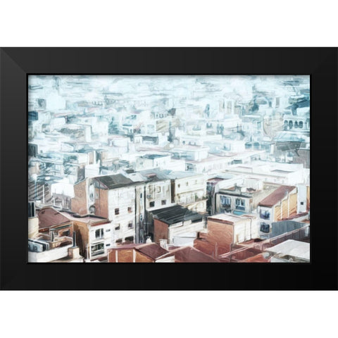 City High Black Modern Wood Framed Art Print by Villa, Mlli