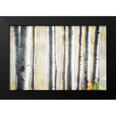 Birch Family Black Modern Wood Framed Art Print by Villa, Mlli