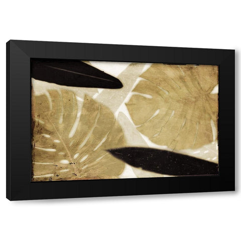 Golden Safari Black Modern Wood Framed Art Print by Villa, Mlli